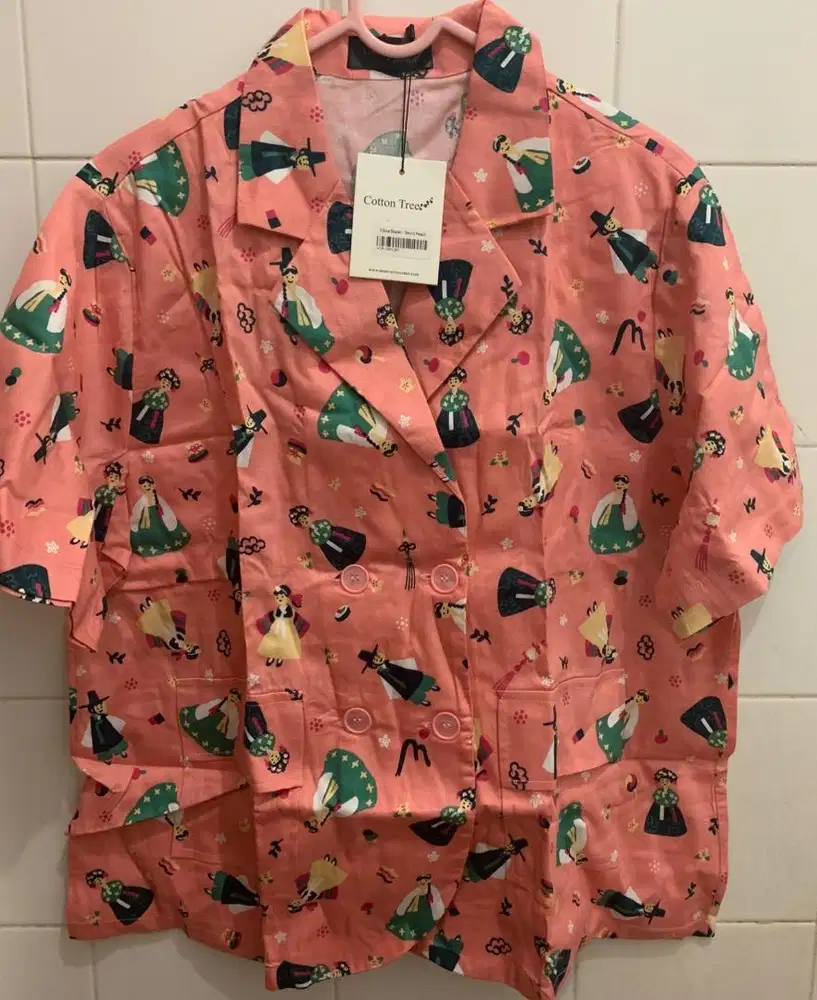 Edina Blazer Cotton Tree Seoul Peach (Baru)