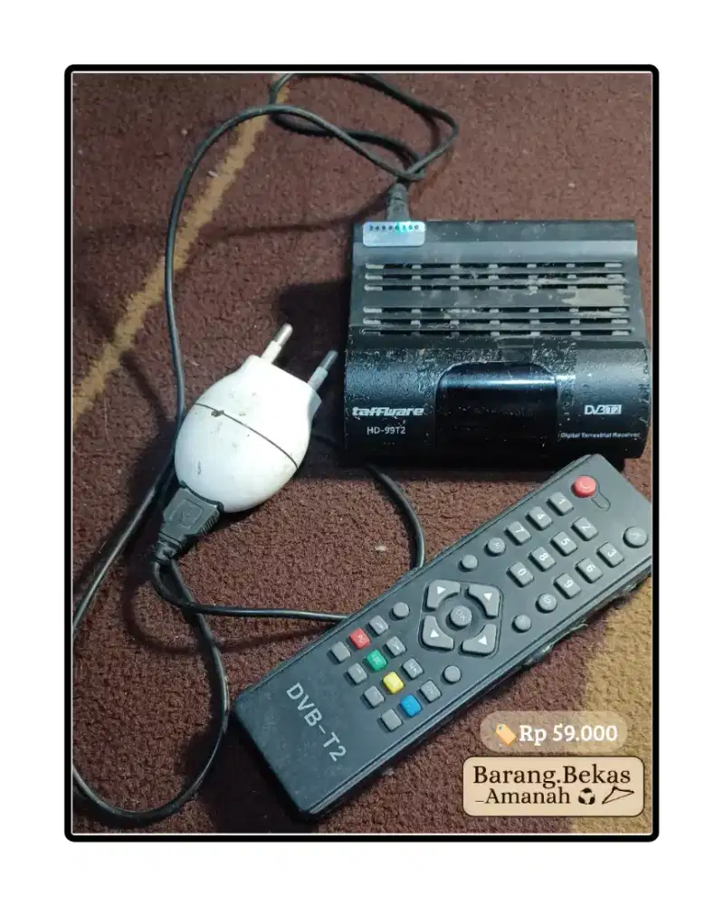 Dijual STB taffware HD 99T2 DVB T2 kondisi nyala, Harga Bersahabat