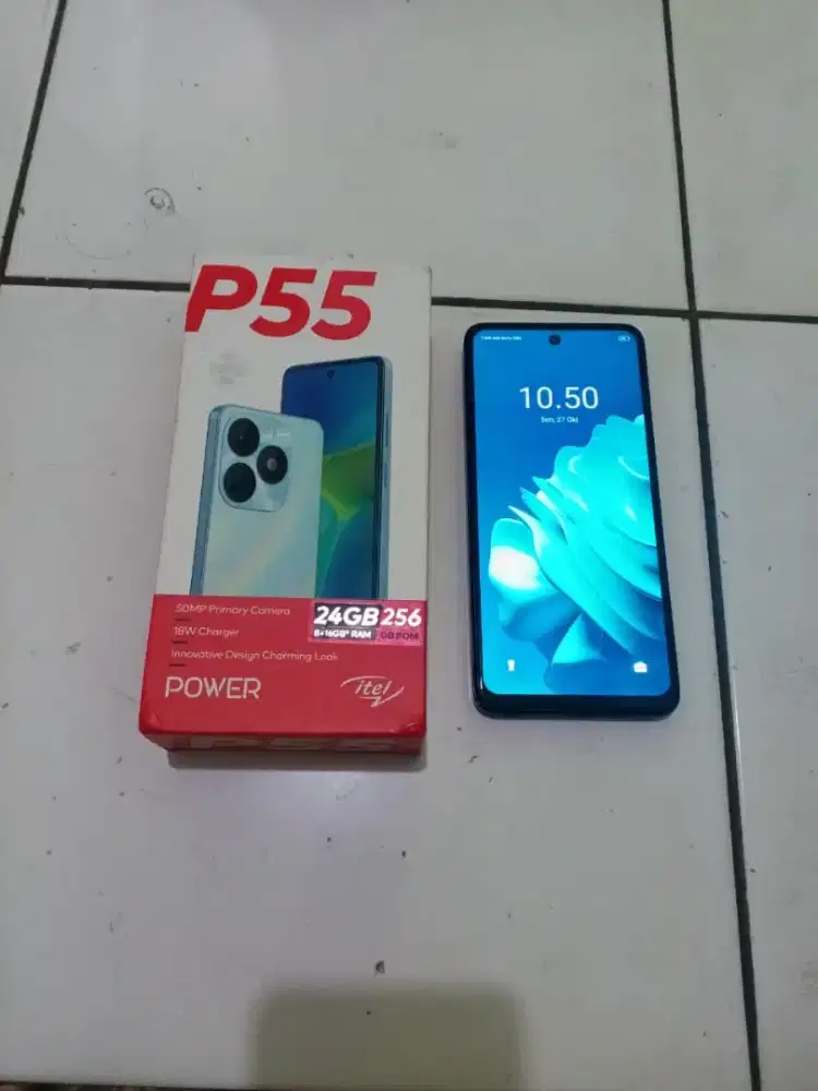 BU hp itel power p55 nfc 24/256 masih komplit lcd masih ori batre awet