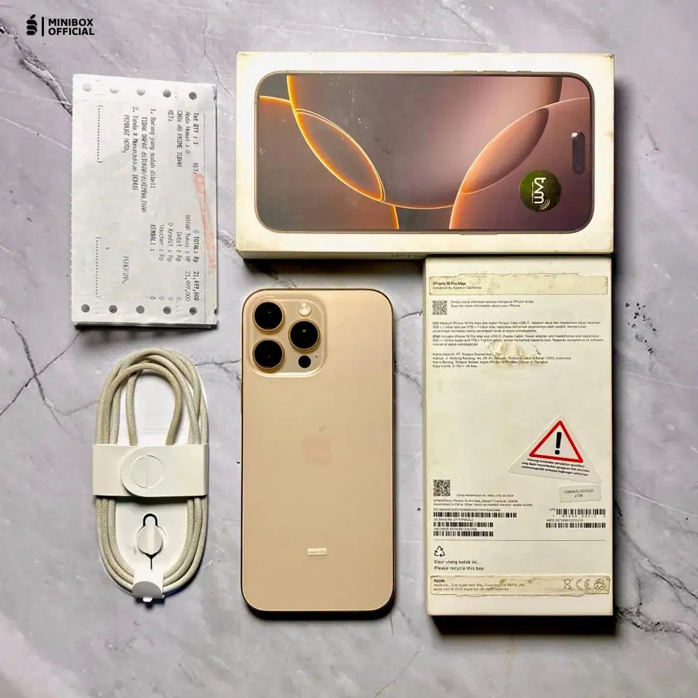 iPhone 16 Promax 256GB iBox pemakaian 1 bulan garansi aktif SEPT 2026