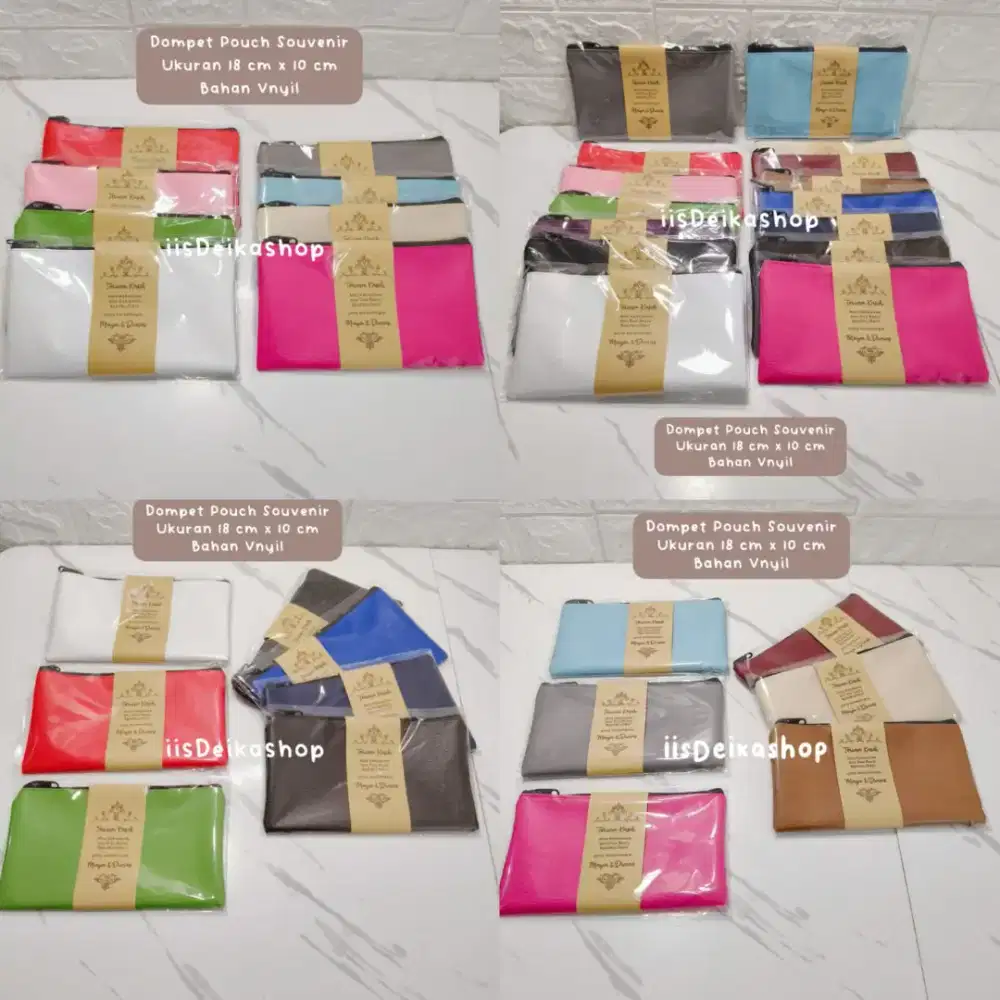 Souvenir Dompet Bahan Vinyl — Pouch Serbaguna Murah