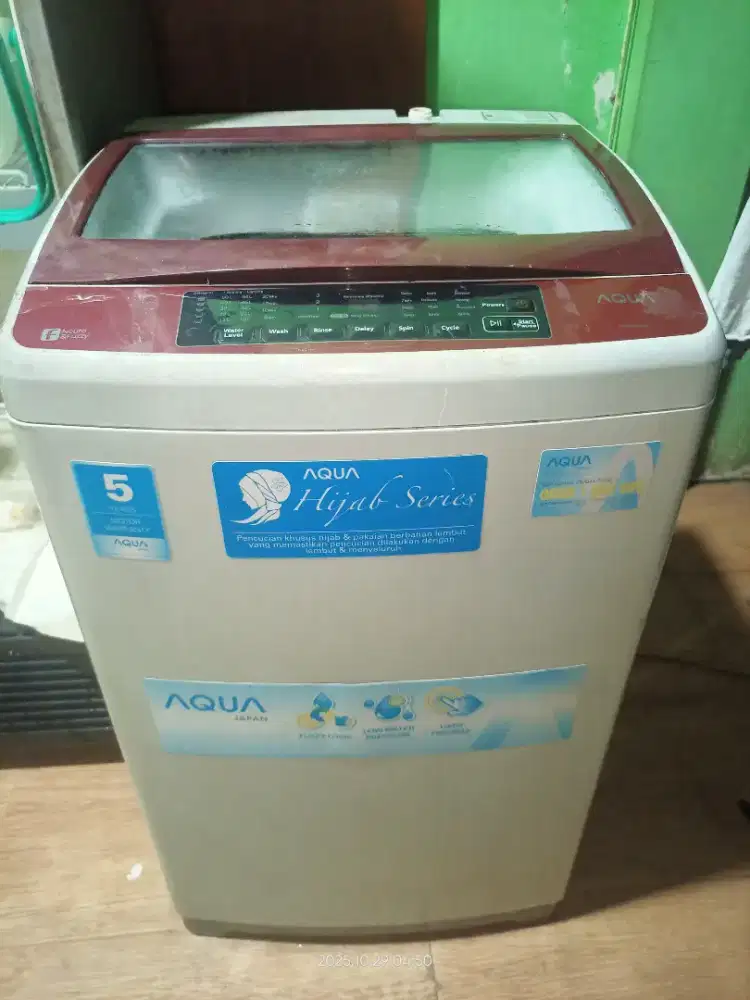 Mesin cuci aqua 1 tabung sawangan pasir putih