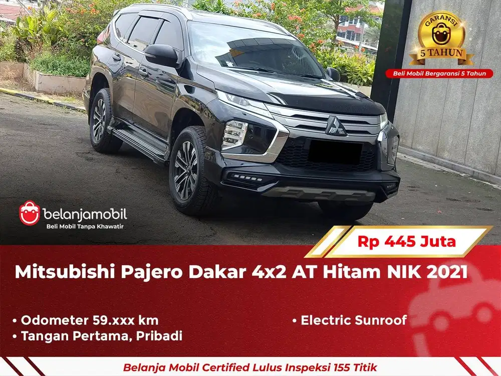 [ GARANSI 5TH ] Mitsubishi Pajero Dakar 4x2 AT Sunroof 2021 2022