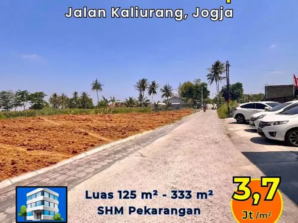 Tanah Area Kampus UII Jogja, Nyaman Huni dan View Sawah