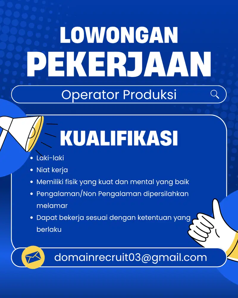 Operator Produksi dan Staff Admin