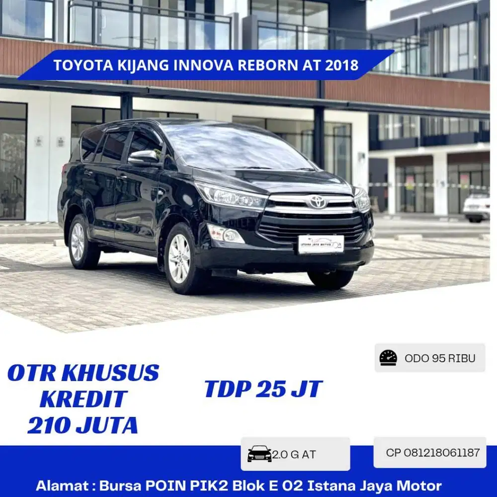 TOYOTA KIJANG INNOVA REBORN 2.0 G AT 2018 HITAM