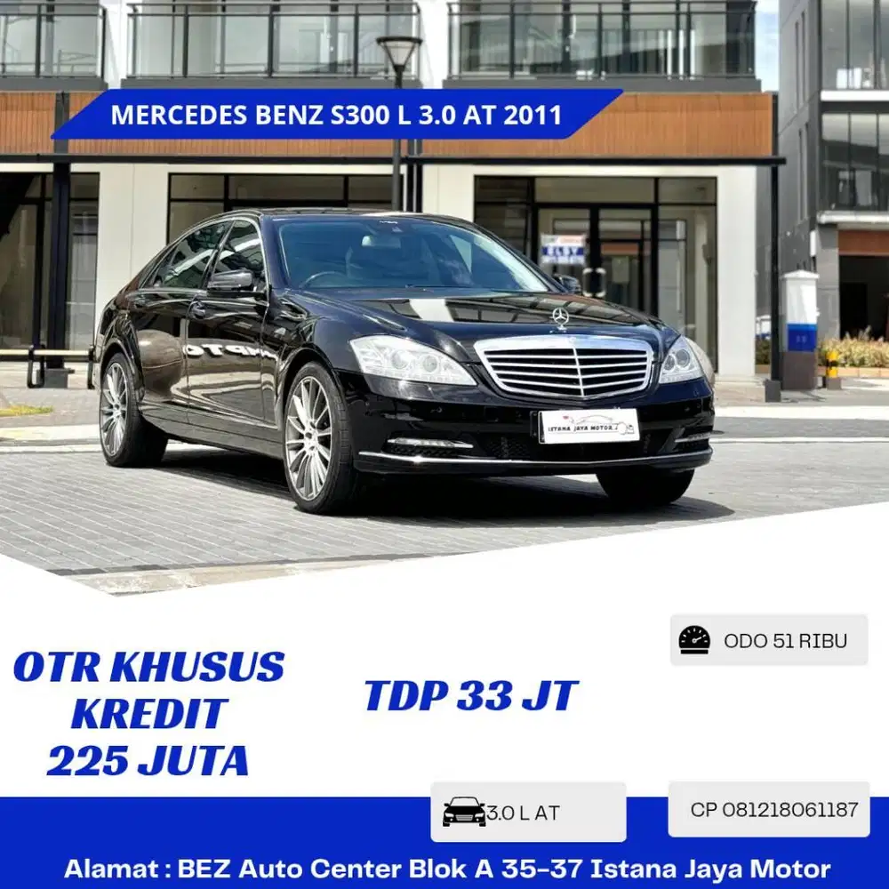 LOW KM Mercedes Benz S300 L 3.0 AT 2011 Hitam