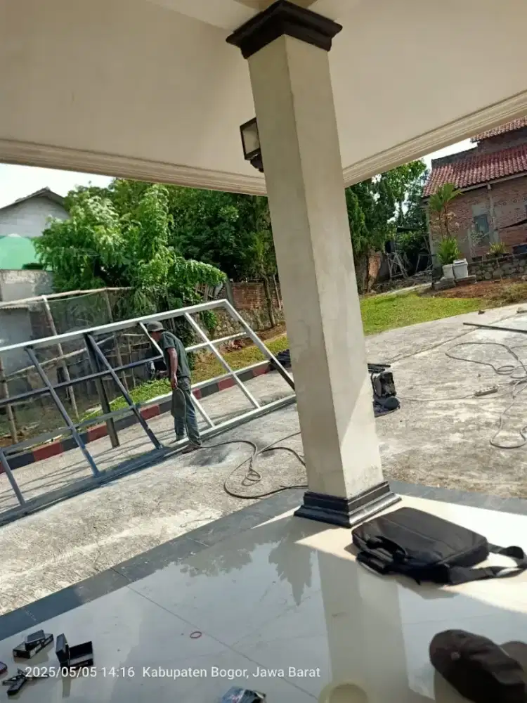 Tukang las kanopi pagar tralis bikin pabrik