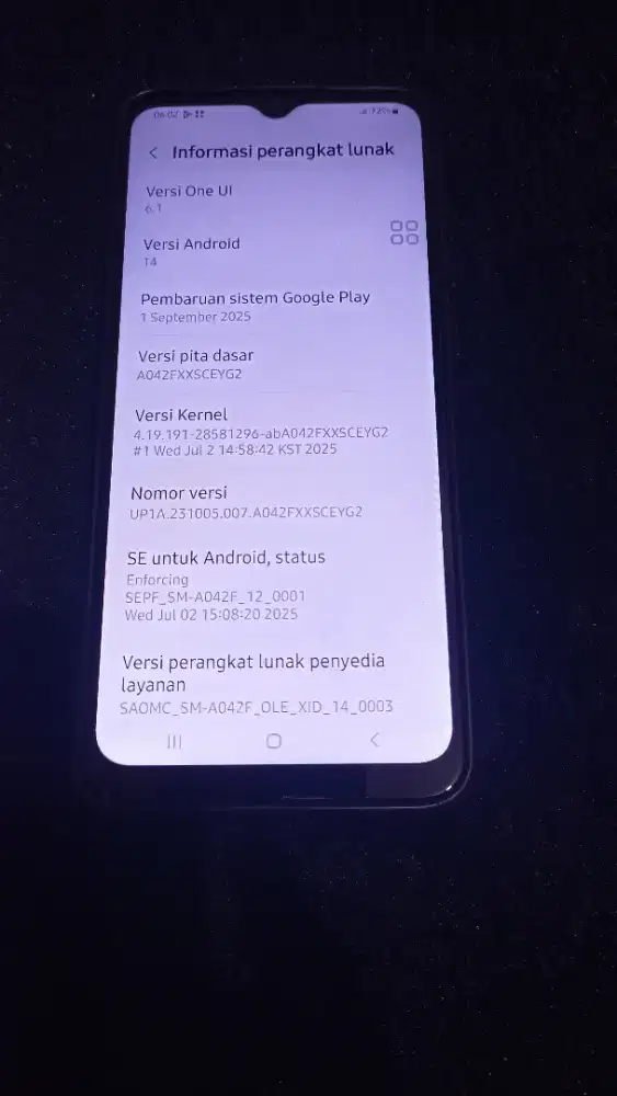 Samsung a04e fullset ram 3/32