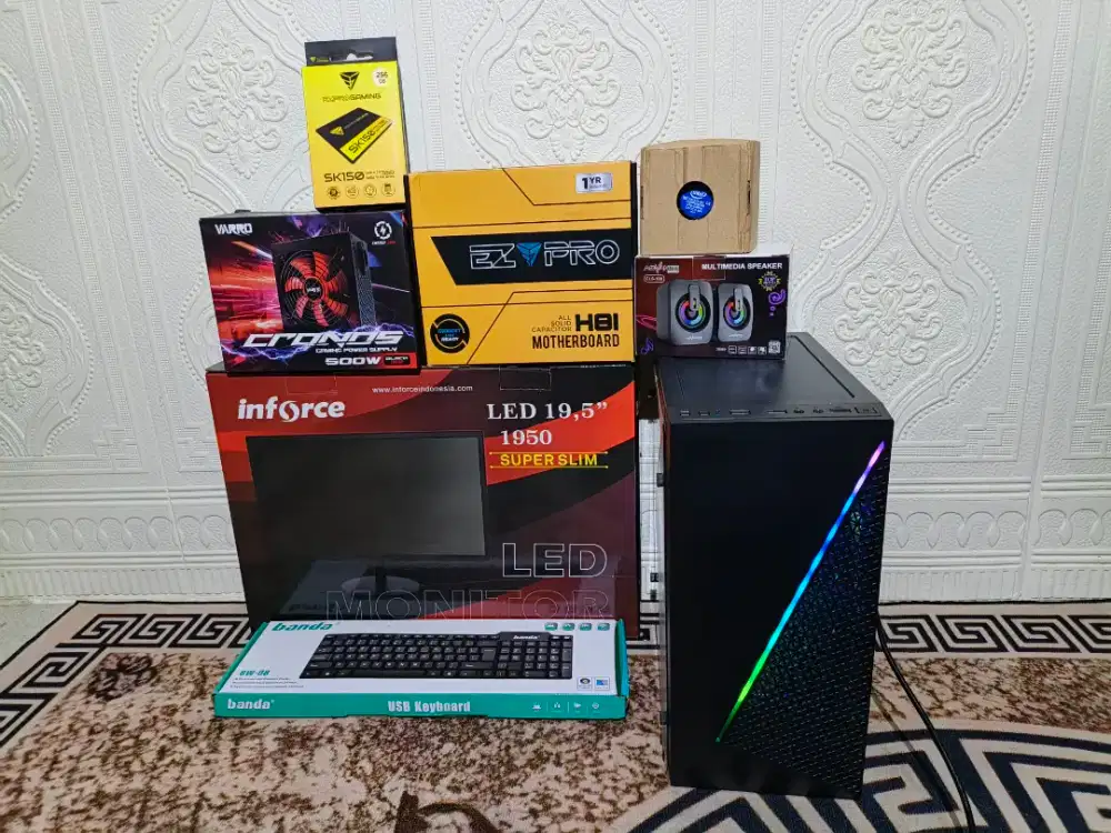 PC i5 fullset kondisi baru cocok utk kantoran, sekolah dan rumahan