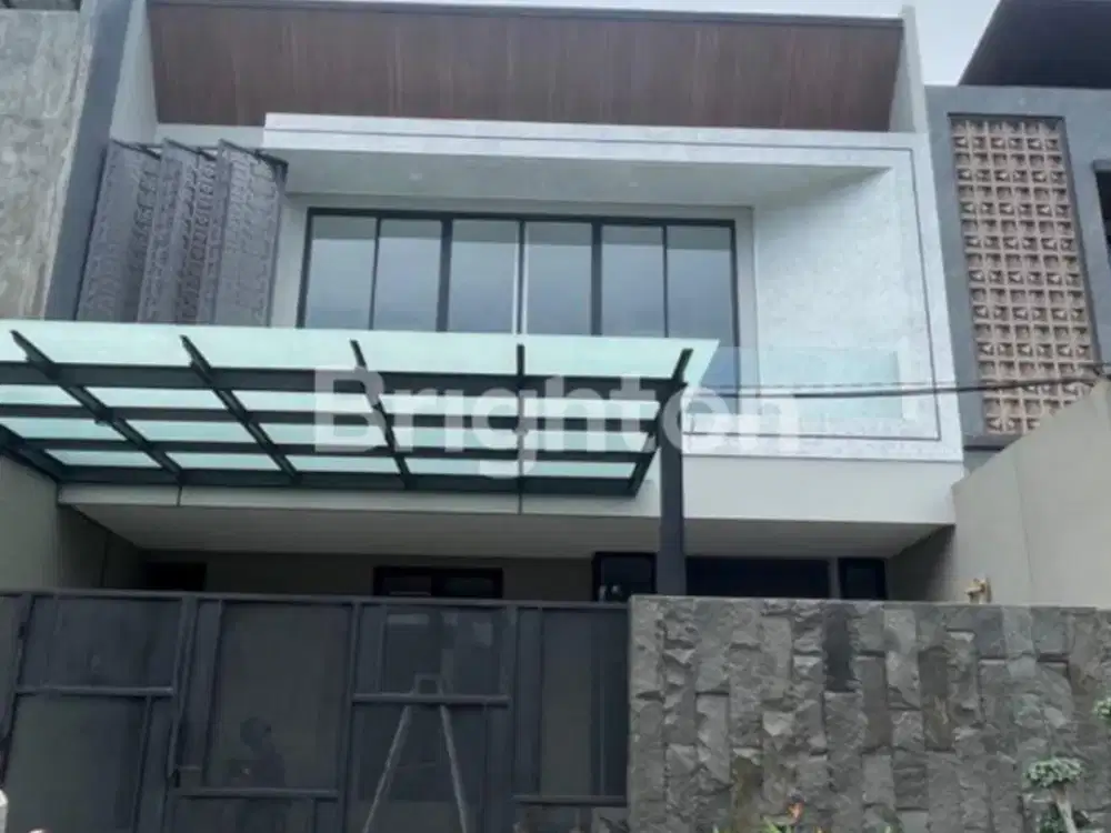 RUMAH MINIMALIS TROPICAL DI ARAYA GALAXY BUMI PERMAI SURABAYA ROW JALAN 3 MBL LOSS