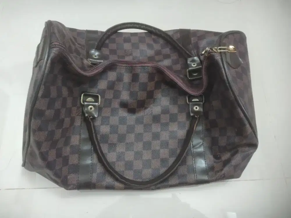 Tas wanita warna coklàt kotak2