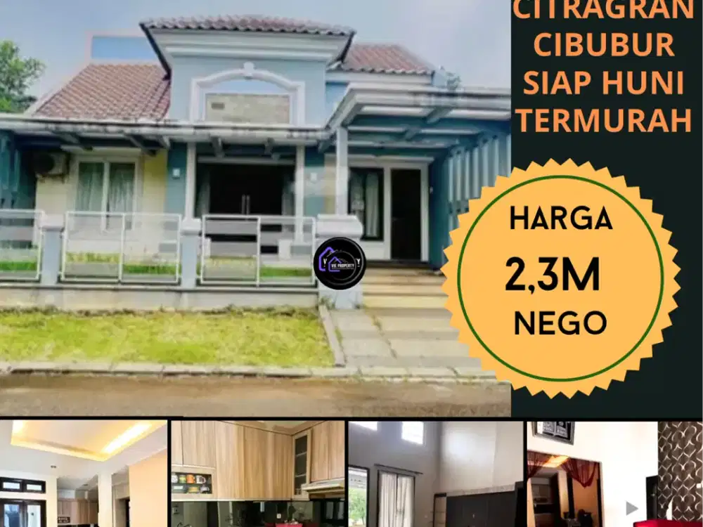 Rumah BU Citragran Cibubur Termurah LT170 LB150 Siap Huni