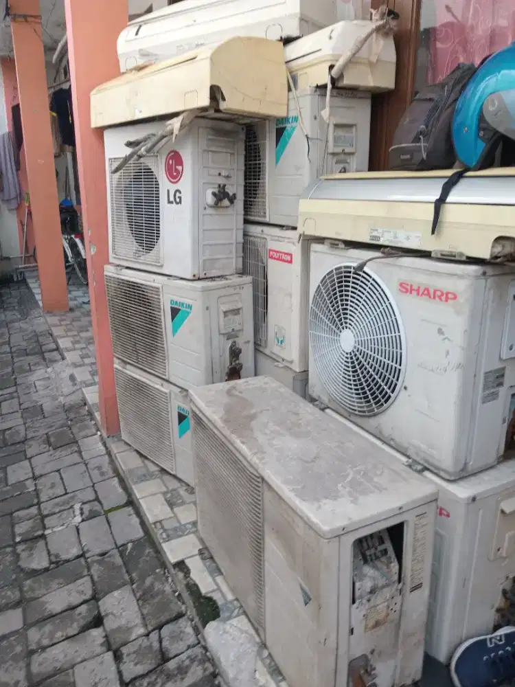 Terima ac bekas tak terpakai rusak