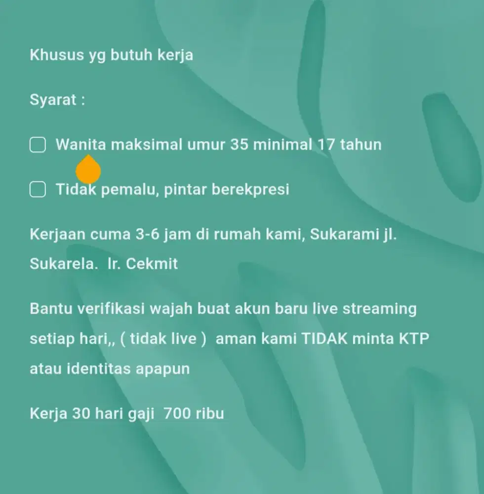 Lowongan kerja khusus wanita