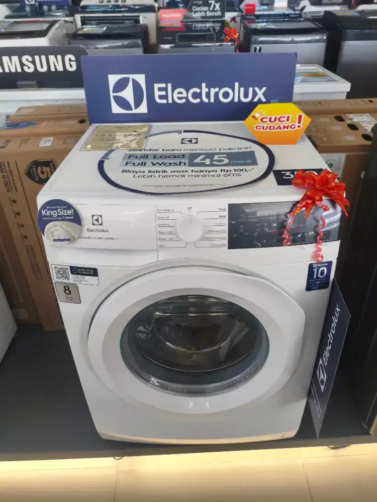 Cuci Gudang Mesin Cuci Electrolux 8 KG Cicilan Tanpa DP Free 2x Cicila