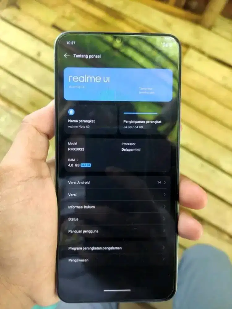 Realme note 60 ram 4/64 nominus orian batre awet game libas hp charger