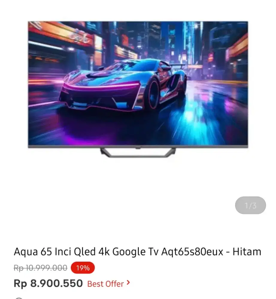 AQUA GOOGLE TV 4K 65 INCI