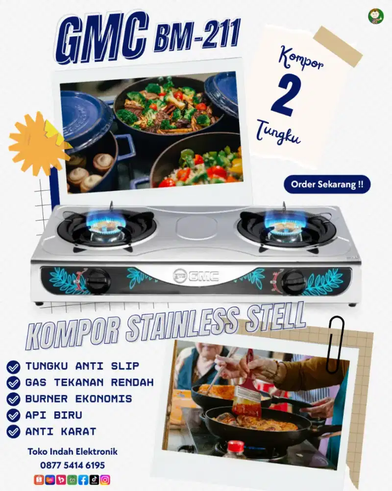 Kompor 2 Tungku GMC BM-211