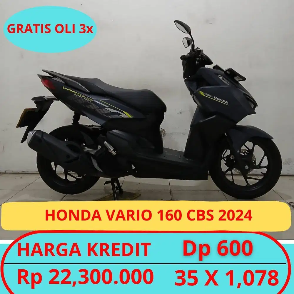 Honda Vario 160 Cbs 160 2024 Dp Murah Hanya 600 Ribu