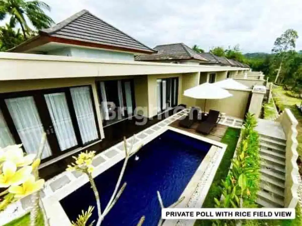 VILLA MODERN ELEGAN FURNISHED & POOL PRIBADI DGN  AREA TERBUKA LUAS DI LOMBOK NTB