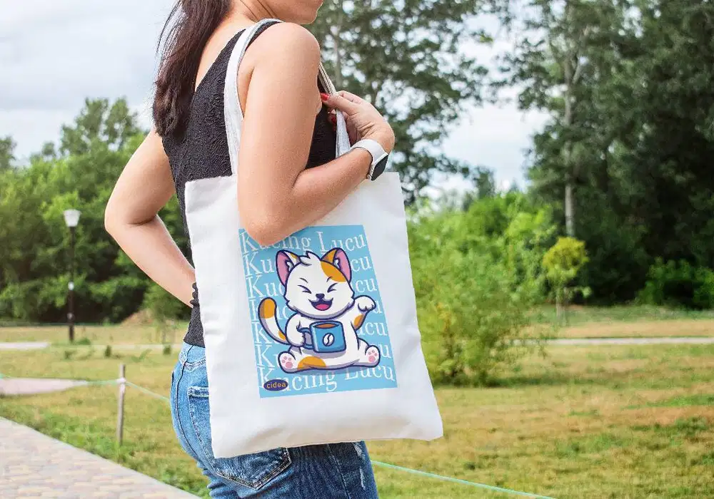 tas totebag peduli kucing lucu