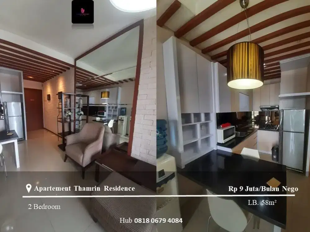 Disewakan Apartement Thamrin Residence Mid Floor 2BR FF