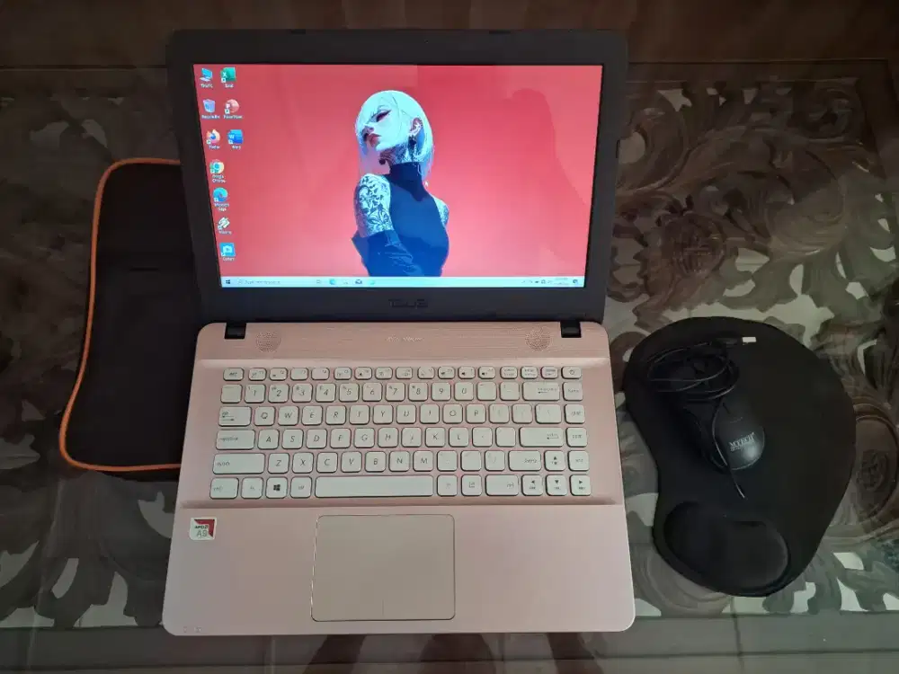 Laptop grafis asus, amd a9-9425, ram 8gb, hdd 500gb, win 10 siap pakai