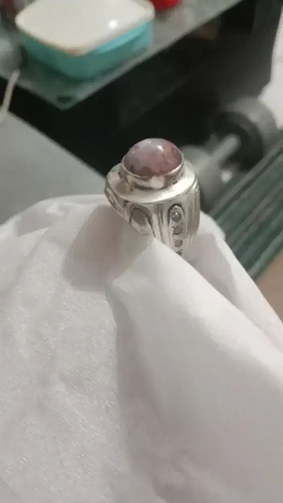 Cincin perak baru ruby star6 natural