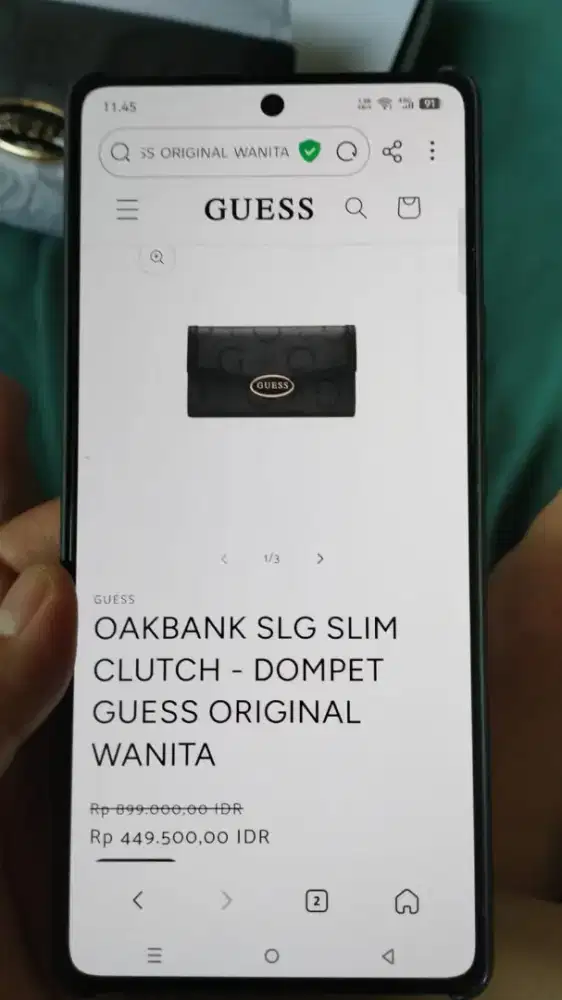 OAKBANK SLG SLIM CLUTCH GUESS ORIGINAL