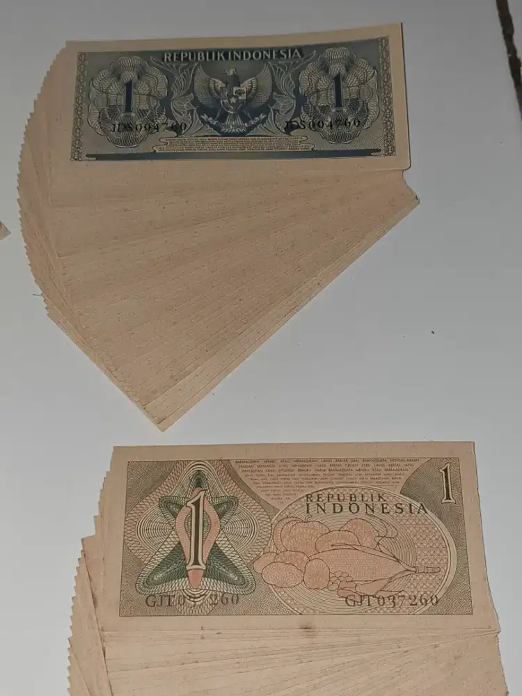 Uang kuno kertas jadul aneka tahun original