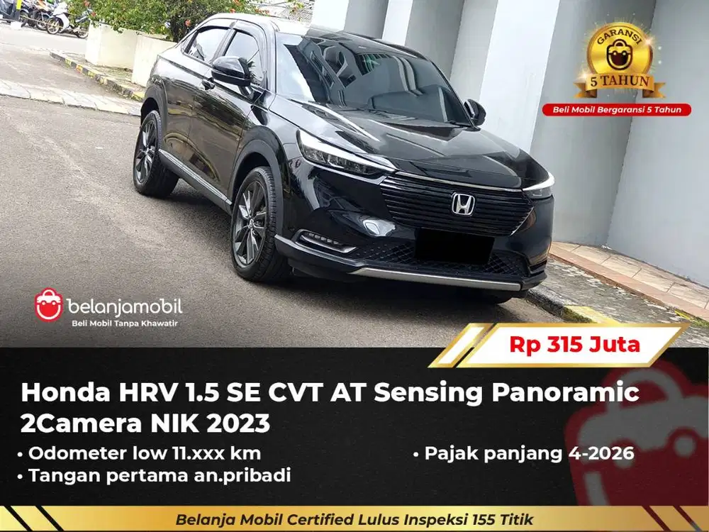 [ GARANSI 5TH ] Honda HRV HR-V HR V 1.5 SE Sensing Panoramic 2023/2024