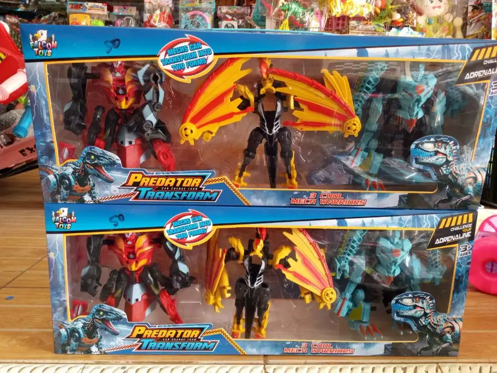 mainan anak robot predator isi 3