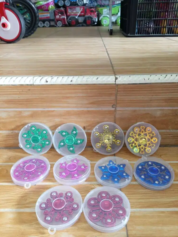 mainan anak spiner box mika bulat