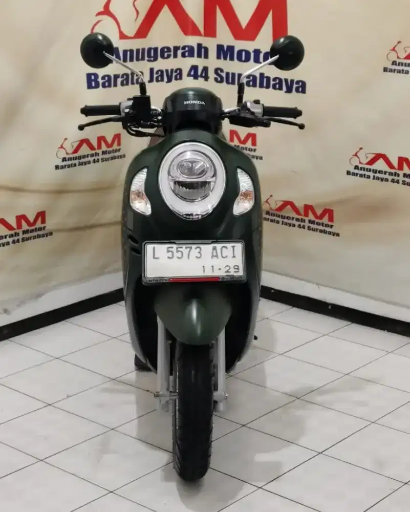 Istimewa Km 6 Ribu Honda Scoopy prestige tahun 2024 Hijau Doff