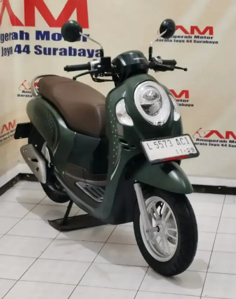 Ready Km 6 Ribu Honda Scoopy prestige tahun 2024 Hijau Doff