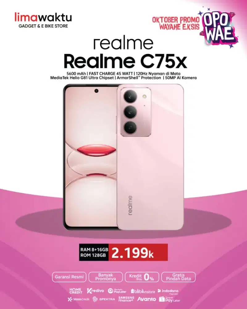 REALME C75X TERLARIS TAHAN AIR BISA CICILAN