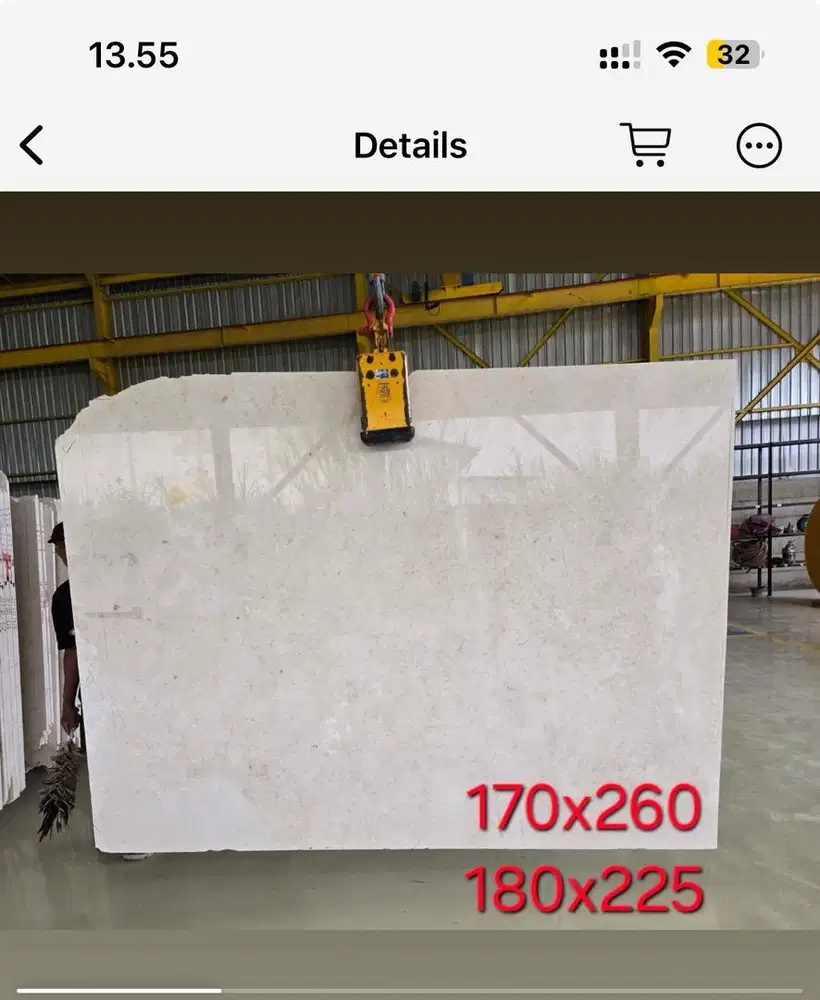 Marmer tuscany cream cocok untuk top table, lantai, kitchen, dinding