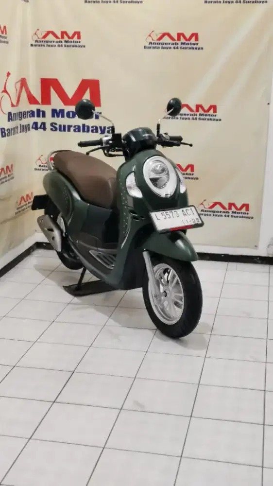Istimewa Km 6 Ribu Honda Scoopy prestige tahun 2024 Hijau Doff