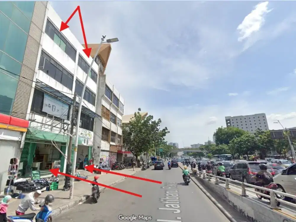 TERMURAH 2 RUKO GANDENG SUPER STRATEGIS di jalan JATI BARU RAYA no. 62, HANYA 250m (jalan 4 menit) ke STASIUN TANAH ABANG