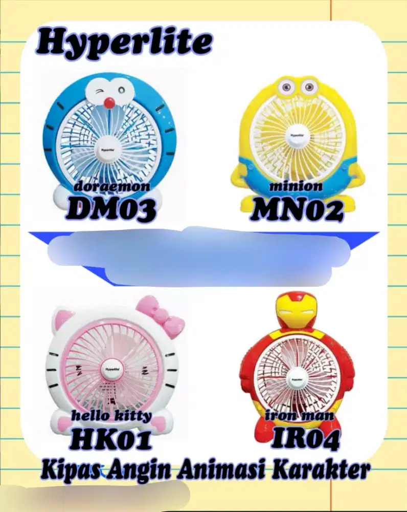 KIPAS ANGIN KARAKTER, KIPAS ANGIN DUDUK KARALTER COCOK UNTUK ANAK KOST