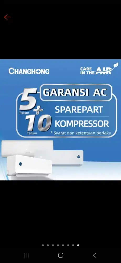 Ac changhong 1/2 PK jarang dipakai beli 1th