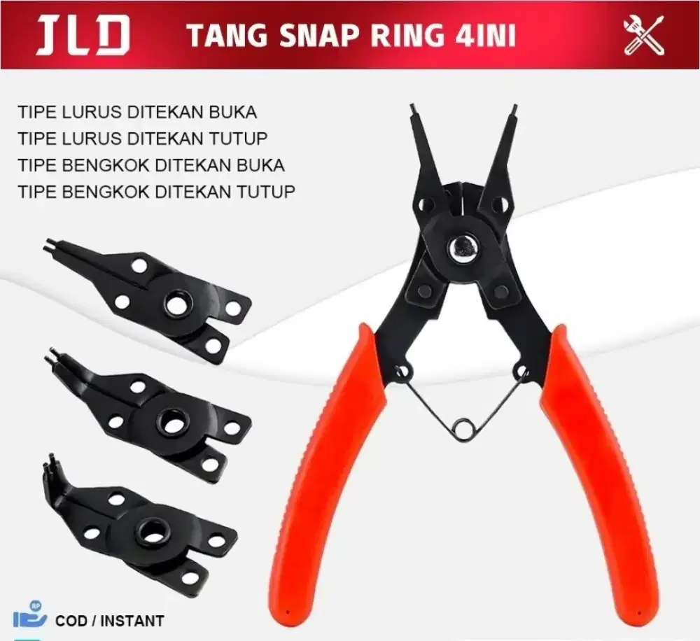 Tang snap ring alat buka ring 4 in 1