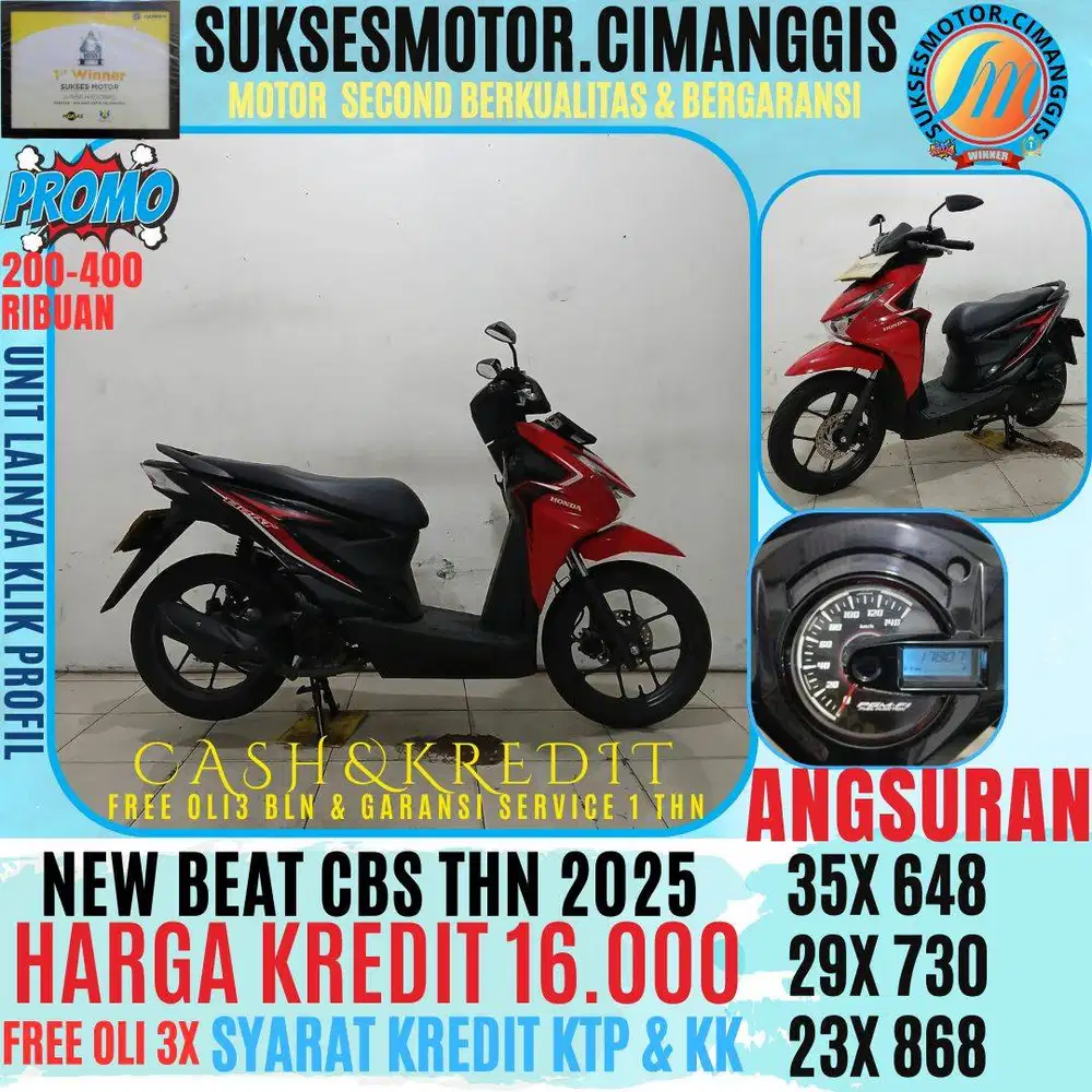 NEW BEAT CBS CASHBACK UPTO 700RIBUAN FREE OLI 3 BLN