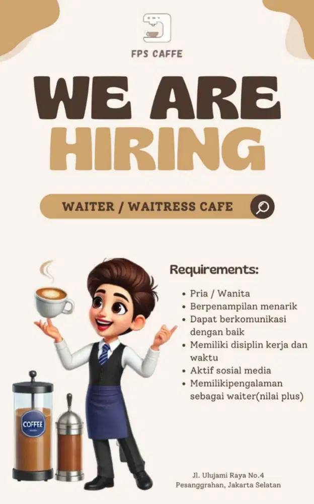 Lowongan Kerja Waiter / Waitress