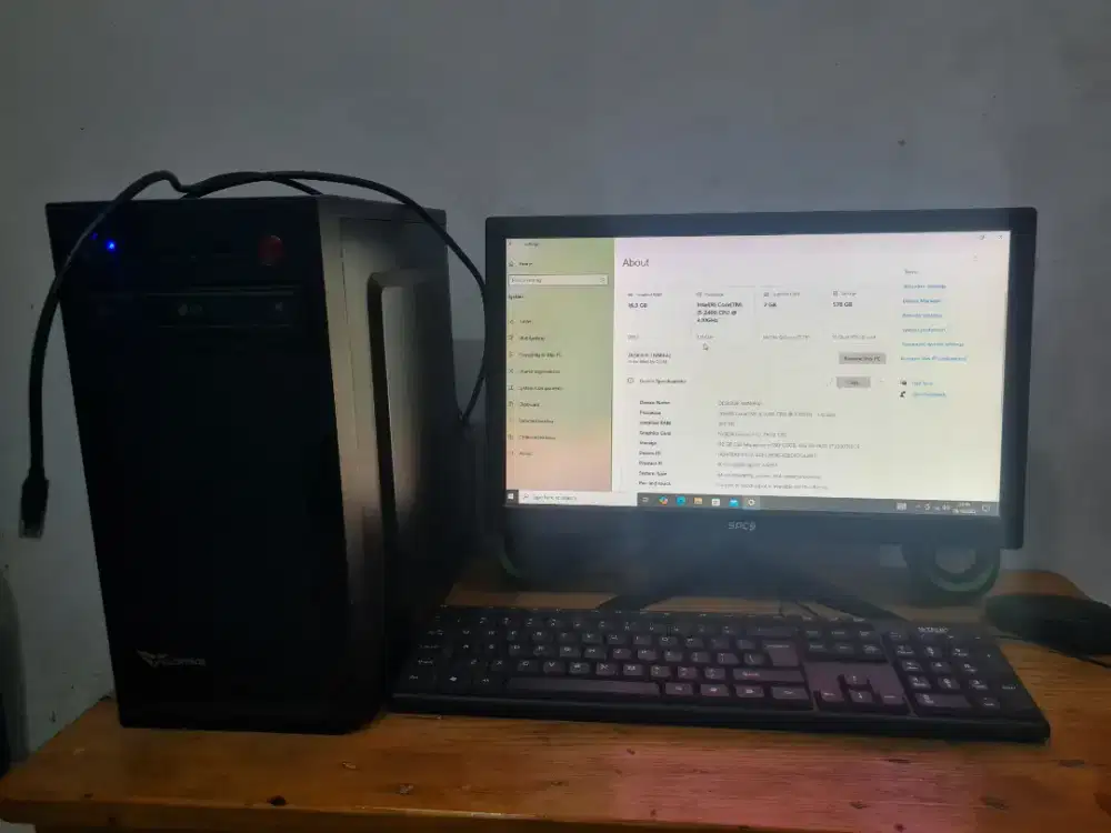 Jual PC intel I5 Ram 16 ada Nvidia GT 710