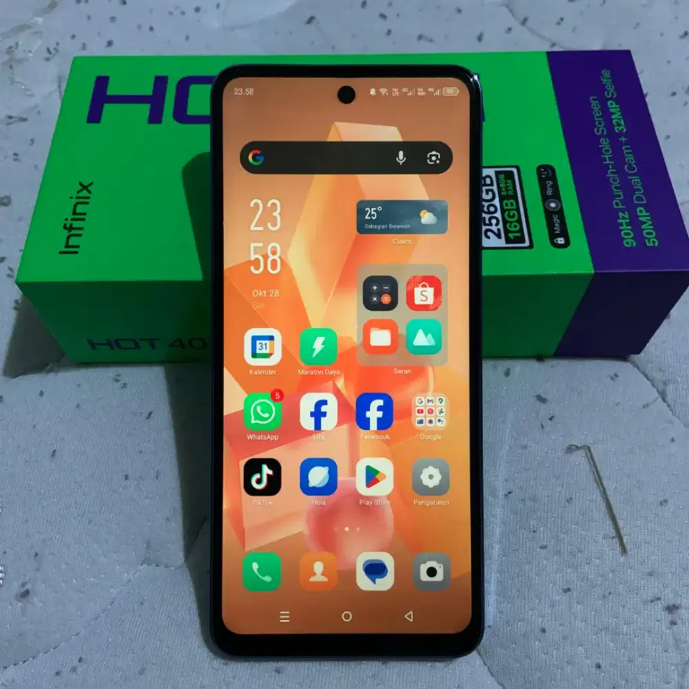 Infinix Hot 40i 8+8/256 Fullset