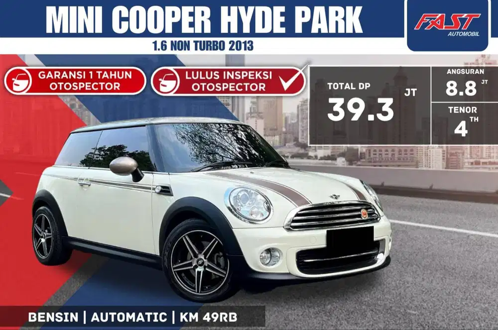 MINI COOPER 2013 HYDE PARK EDITION LOW KM.49RB & PAJAK PANJANG #F3ST