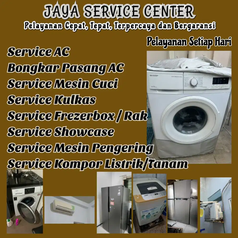 Service Mesin Cuci Bongkar Pasang AC Servis AC Kulkas Frezer Tenggilis