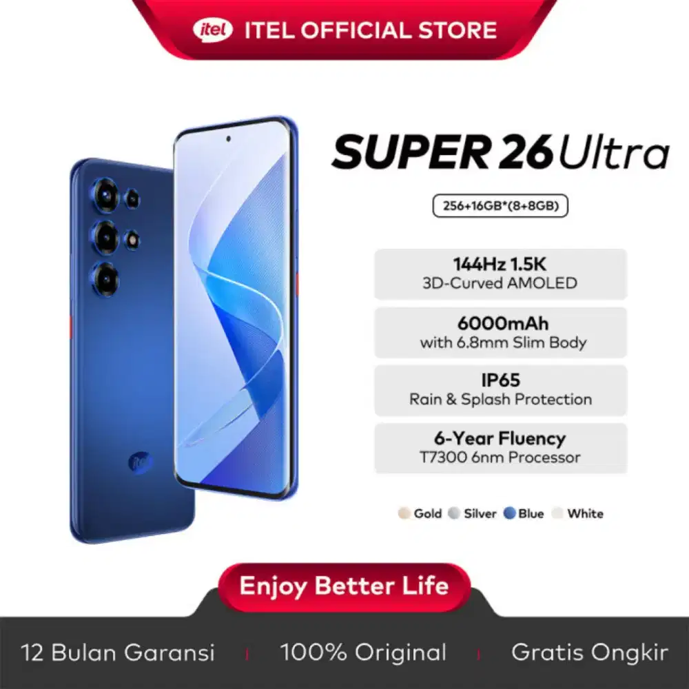 ITEL SUPER 26 ULTRA BIRU 8/128GB